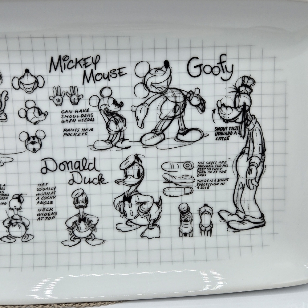 Disney Sketchbook Mickey Mouse & Friends Rectangular Plate Platter - Picture 3 of 8